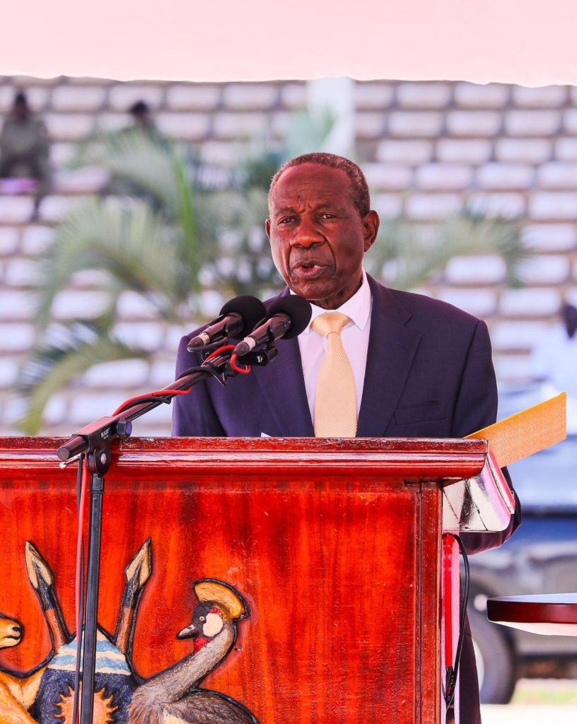 Finance Minister Matia Kasaija presenting the national budget for the 2025/2026 financial year at Kololo Ceremonial Grounds on Thursday, 12 June, 2025